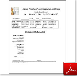 Branch Evaluation Sheets